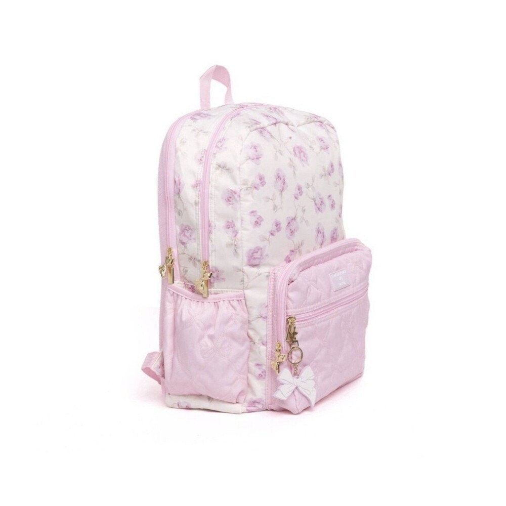 BRAND NEW Love Shack Fancy x Target - Yoobi Ribbon Rosa Backpack Sterling Dusk - Picture 6 of 8